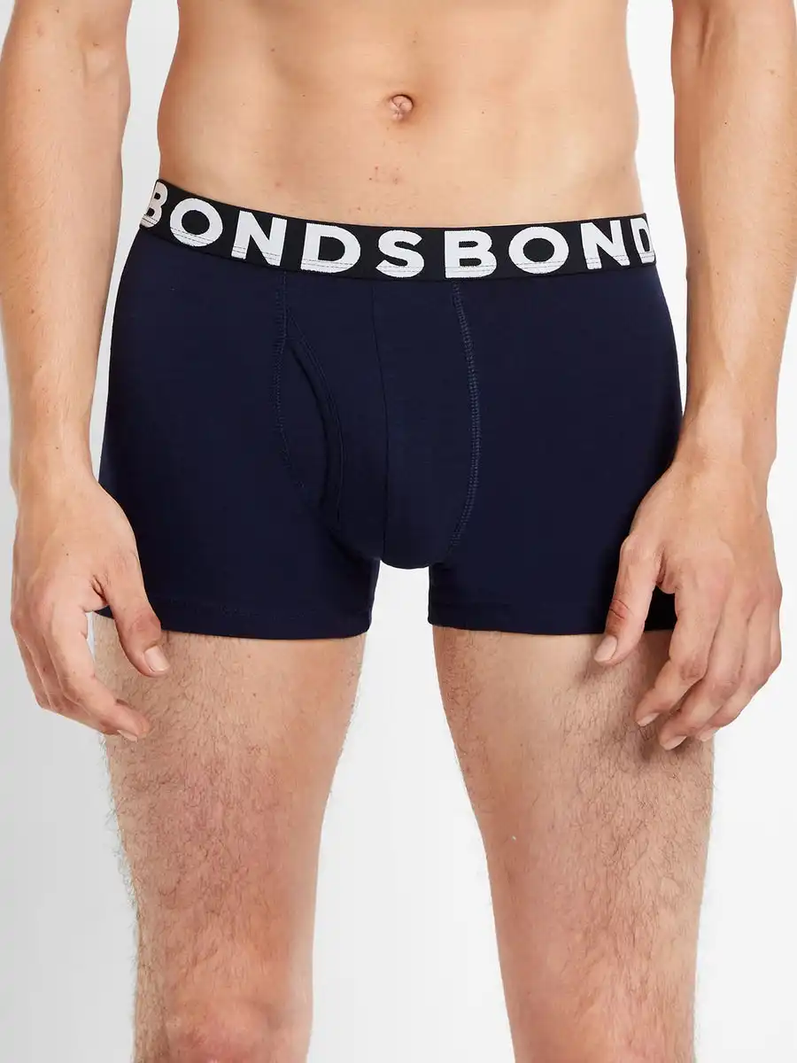 2 x Bonds Everyday Trunks - Mens Underwear Navy Jocks