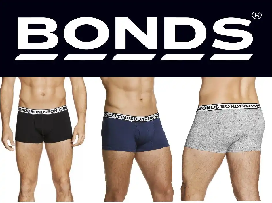 Mens Bonds Fit Trunk Trunks Underwear Shorts Boxer Black Grey Navy S M L Xl 2Xl