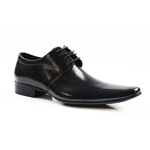 Mens Zasel Chase Black Leather Lace Up Shoes