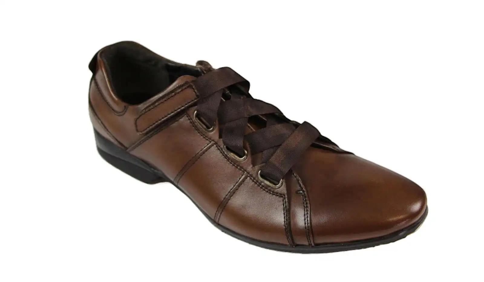 Mens Zasel Salah Coffee Brown Casual Dress Work Leather Formal Everyday Shoes
