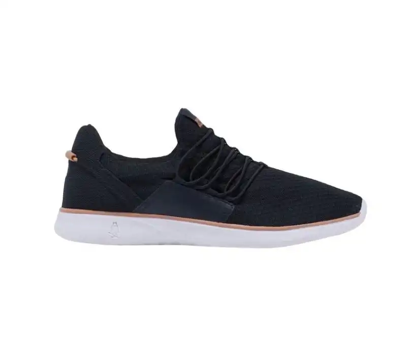 Mens Hush Puppies The Good Bungee Black Textile Casual Shoes