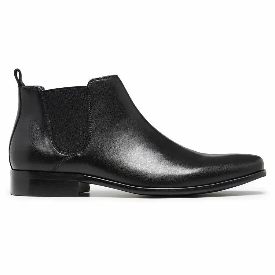 Mens Julius Marlow Kick Black Work Formal Leather Slip On Shoes Boots