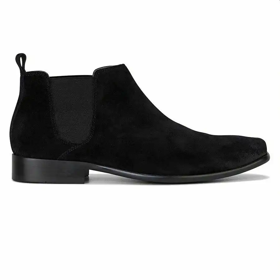 Mens Julius Marlow Kick Black Suede Work Formal Leather Slip On Shoes Boots
