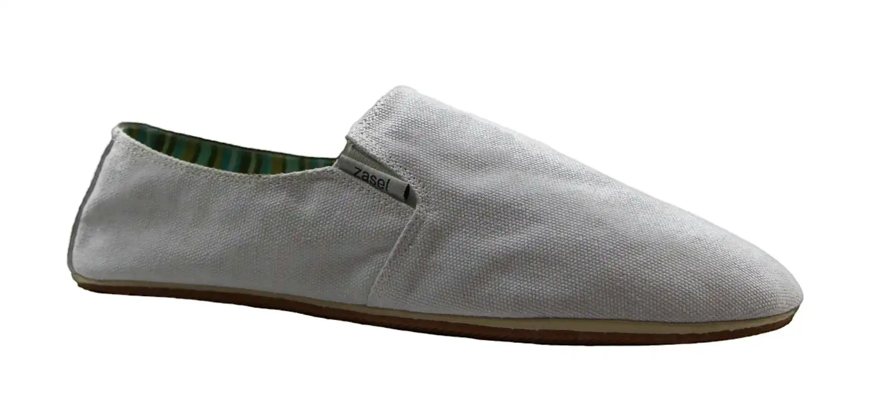 Mens Zasel Day White Canvas Casual Slip On Shoes