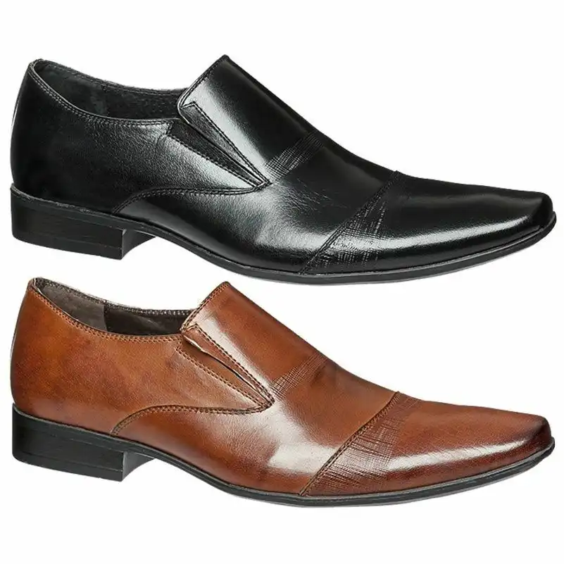 Mens Julius Marlow Bernie Mens Black Coffee Brown Leather Slip On Work Shoes