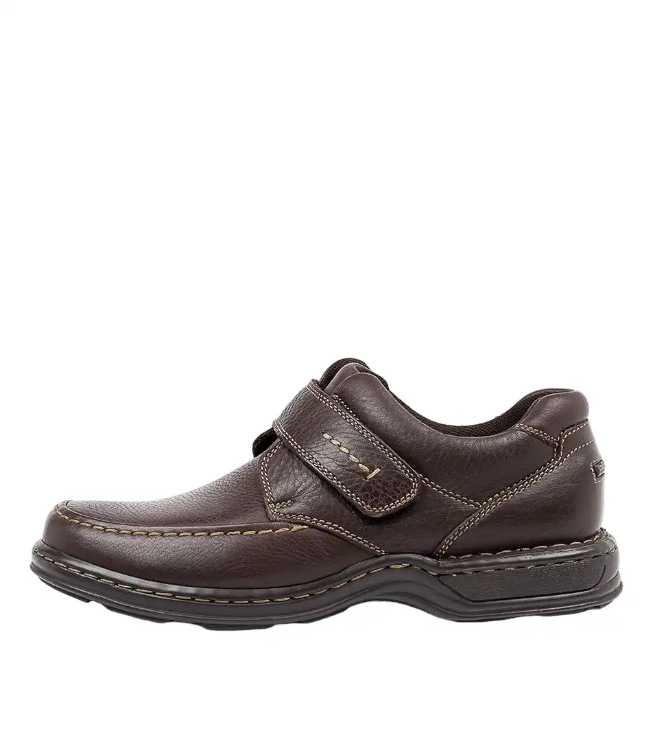Mens Hush Puppies Roger Brown Leather Work Formal Shoes