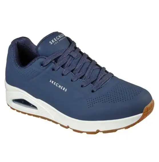 Mens Skechers Uno - Stand On Air Navy Sneaker Shoes