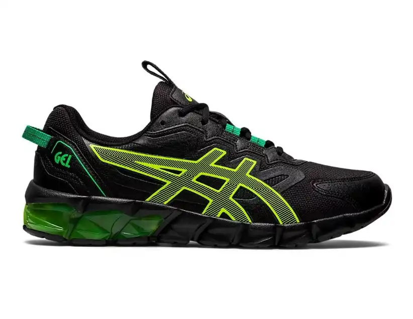 Mens Asics Gel-Quantum 90 Black/Safety Yellow Athletic Running Shoes