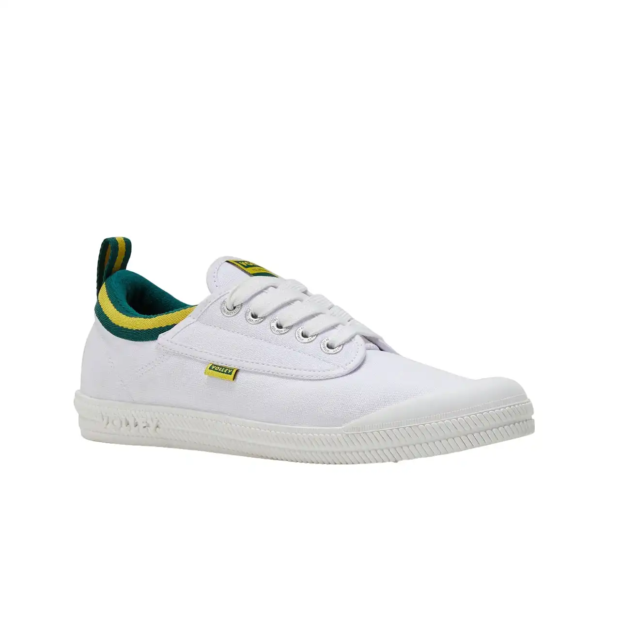 Dunlop Volleys International Volley Low Canvas Casual Mens Shoes - White/Green