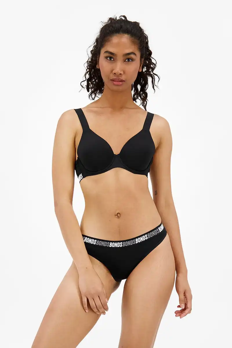 3 x Womens Bonds X-Temp Air Bikini Underwear Black