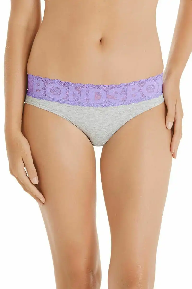 Bonds Skimpini Undies Womens Ladies Skimpy Bikini Grey Underwear