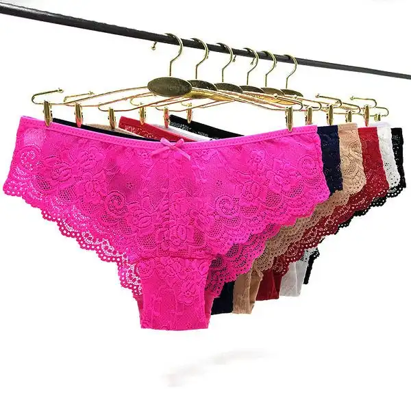 6 x Womens Sheer Nylon / Cotton Briefs - Assorted Colours Underwear Undies 89428
