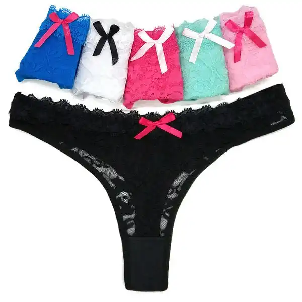 6 x Womens Sheer Nylon / Cotton Briefs - Assorted Colours Underwear Undies 87390