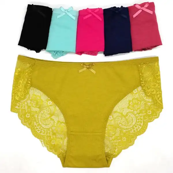 18 X Womens Sheer Nylon / Cotton Briefs - Assorted Underwear Undies 89457