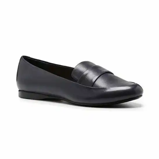 Womens Hush Puppies Winston Ladies Navy Casual Work Dress Flats Shoes