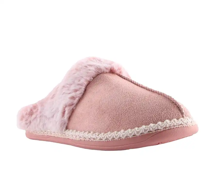 Womens Grosby Invisible Trident Pink Slippers Slip On Ladies Shoes