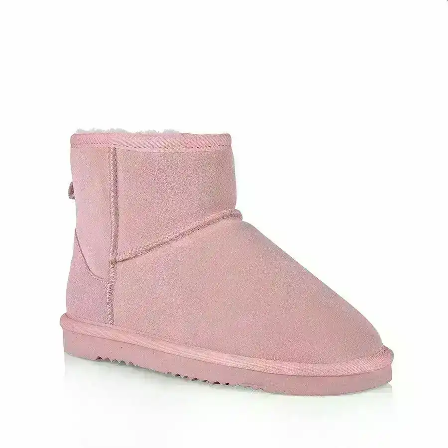 Ugg Boots Suede Womens Leather Sheepskin Grosby Jillaroo Pink Slippers