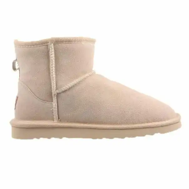 Ugg Boots Suede Womens Leather Sheepskin Grosby Jillaroo Beige Slippers