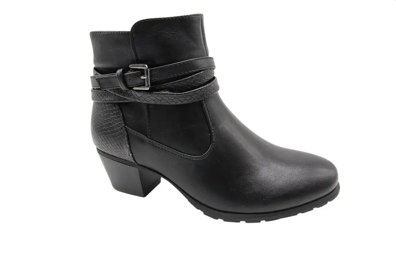 Womens Grosby Matilda Shoes Black Dress Winter Comfort Boots