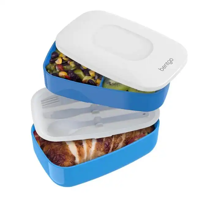 2 x Bentgo All-In-One Lunch Box Container Storage Blue
