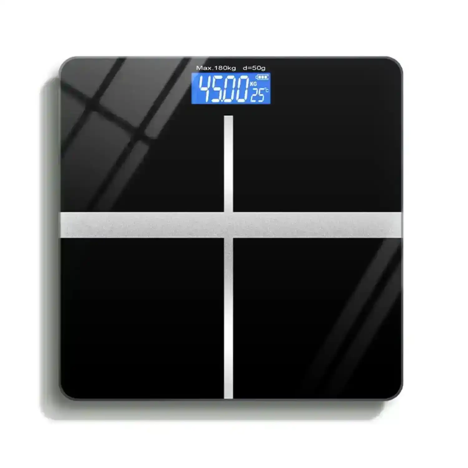 Verpeak Electronic Glass Digital Body Fat Gym Weight Scale 180kg Black