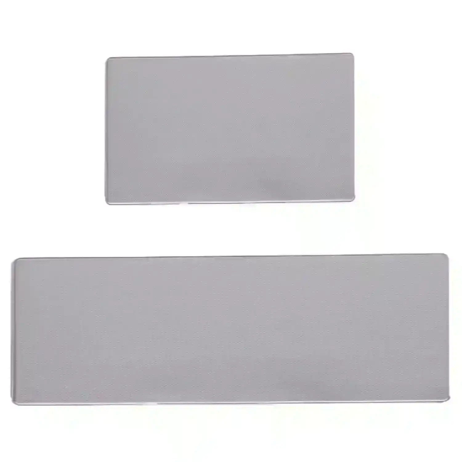 Gominimo PVC Non-Slip Waterproof Kitchen Floor Rug Mat 2pcs Set Grey