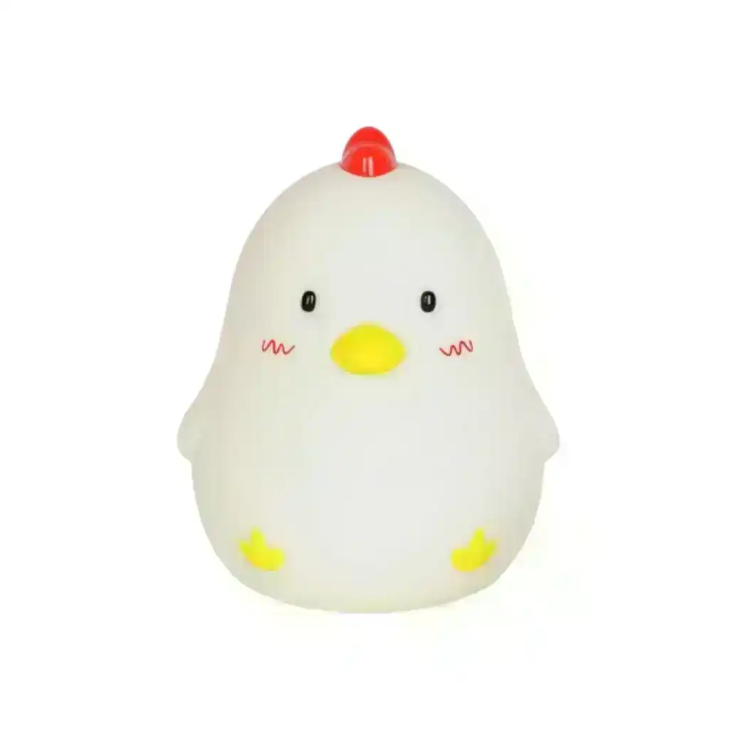 Muid Sleepy Chicken Silicone Rechargeable LED Night Lamp Function Only White