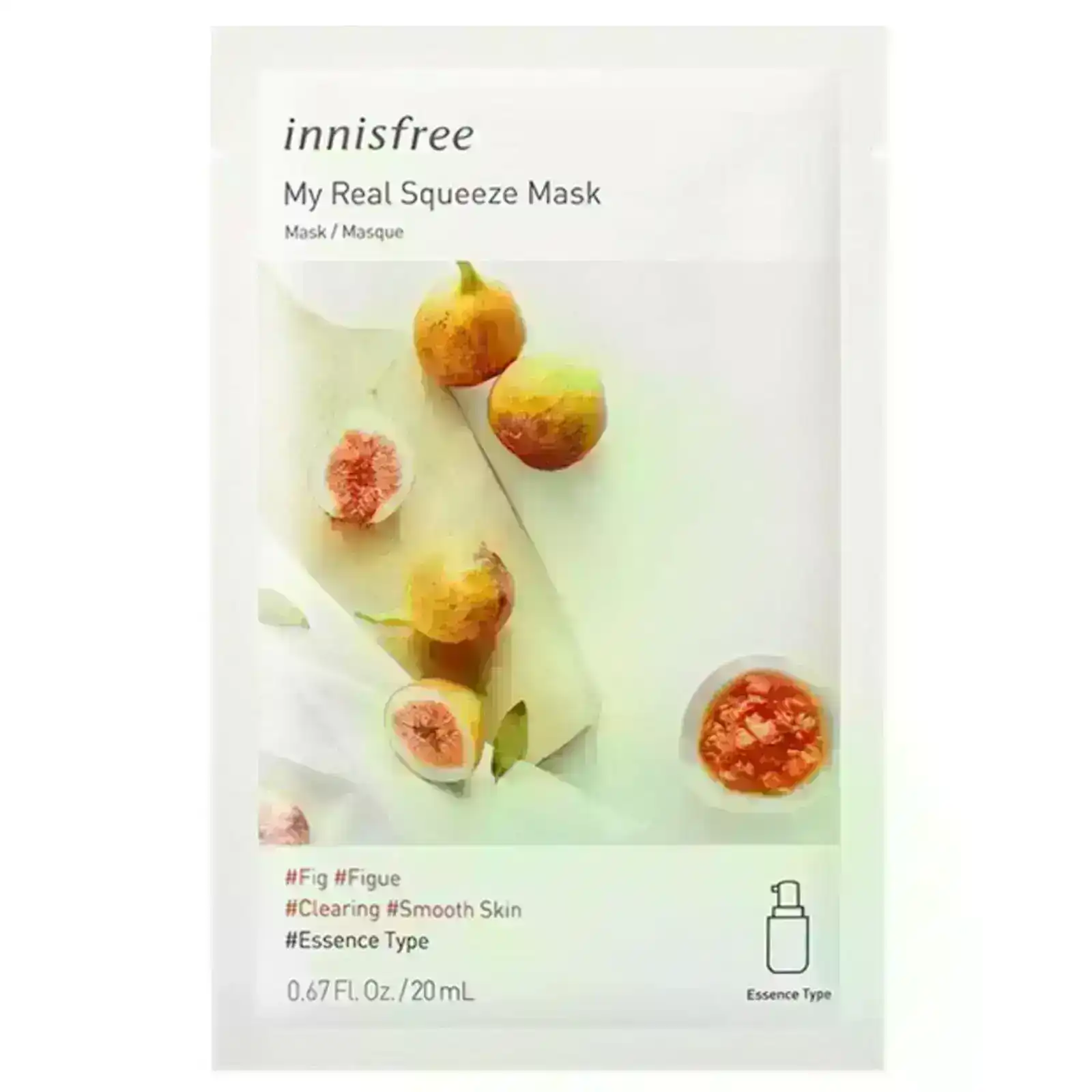 Innisfree My Real Squeeze Mask Fig 1 Sheet Face Mask, Hydrating, Moisturising Essence