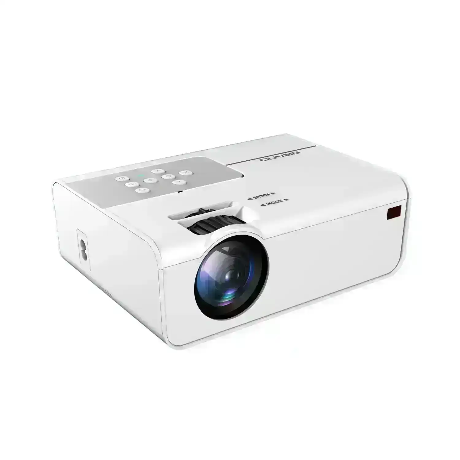 Miraklass Home Portable LED Wifi Video Projector HD 1080p 280 Ansi Lumens White