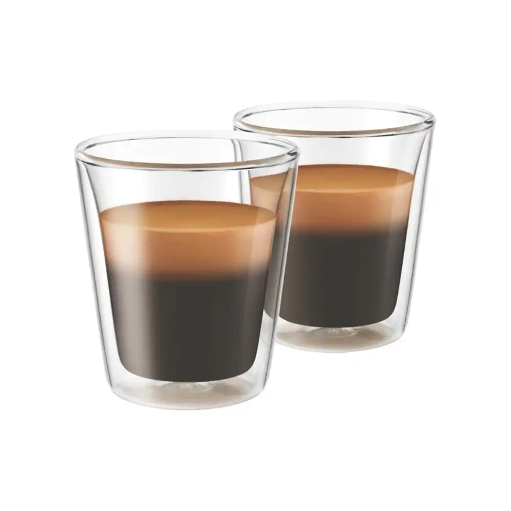 2pc Breville 100ml The Espresso Duo Glasses Borosilicate Heat Resistant Clear