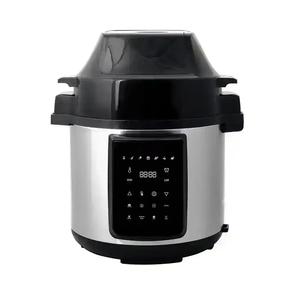 Healthy Choice 6L Air Fryer/Pressure Multi/Slow Cooker for Chips/Meat/Rice SLV