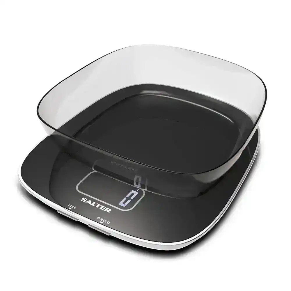 Salter Contour 20kg LCD Electronic Kitchen Digital Scale Food Weight w/1.5L Bowl