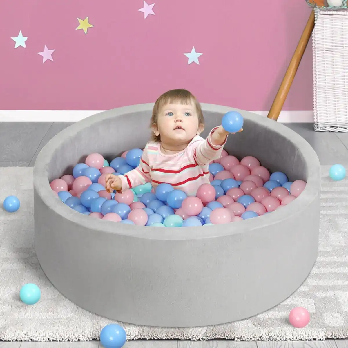 BabiesMart Ultimate Foam Ball Pit Fun Indoor Play & Skill Development Barrier