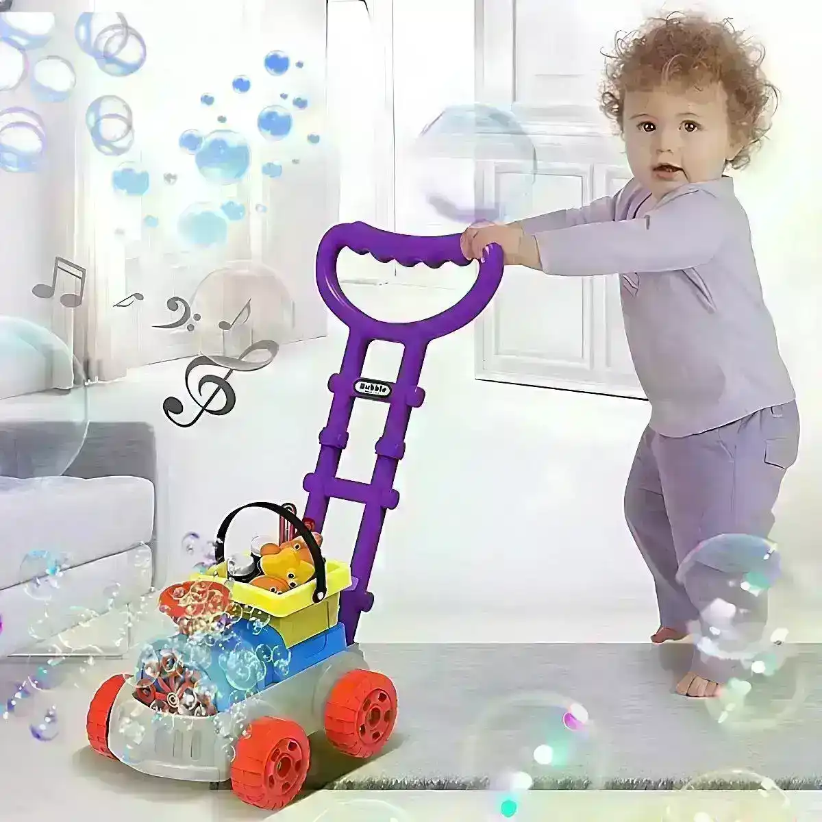 Kidst. Bubble Toy Train for Kids Toddler Activity Walker Automatic Bubble Blower