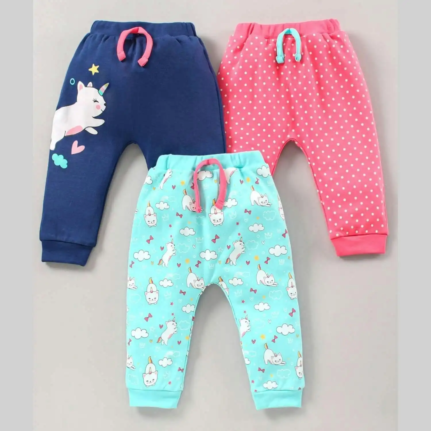 BabiesMart 3 Pack Unisex New Born Baby Clothes Pyjama Bottoms