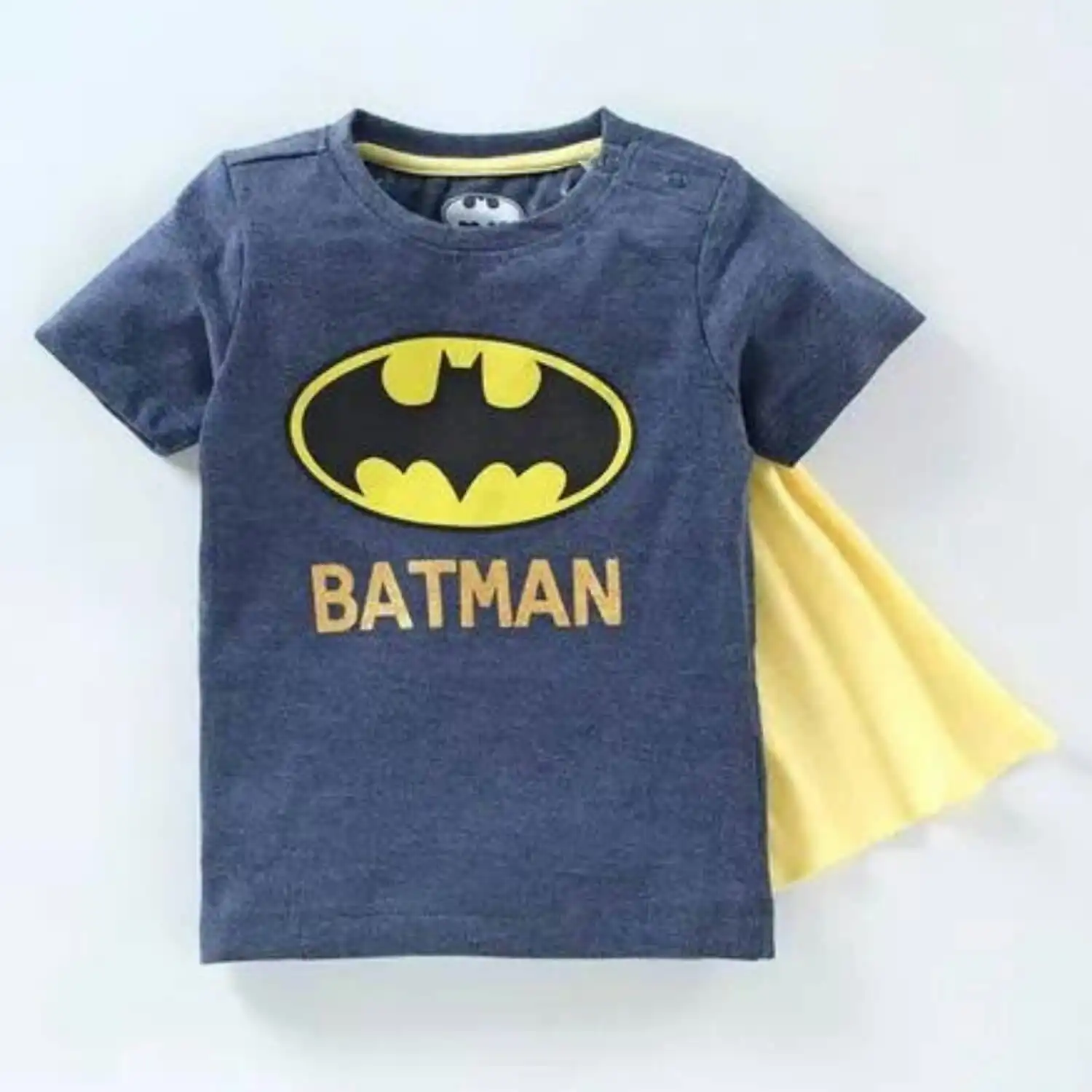 BabiesMart 1 Set Boys Clothes Batman Print Top With Cape Baby and Toddler
