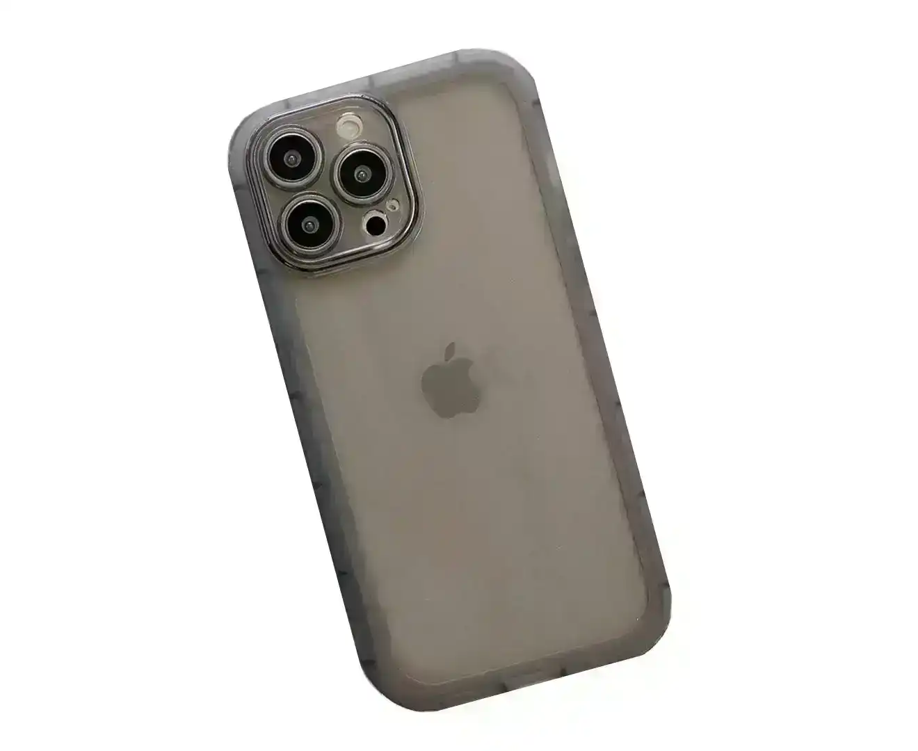 Anymob iPhone Case Gray Transparent Matte Soft Silicone Mobile Cover Compatible