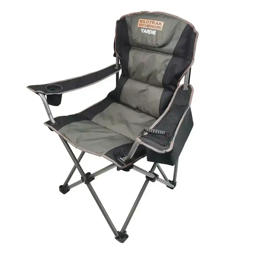Wildtrak Yardie Cooler Arm Chair 108cm Polyester w/ Carry Bag/Cup Holder Black