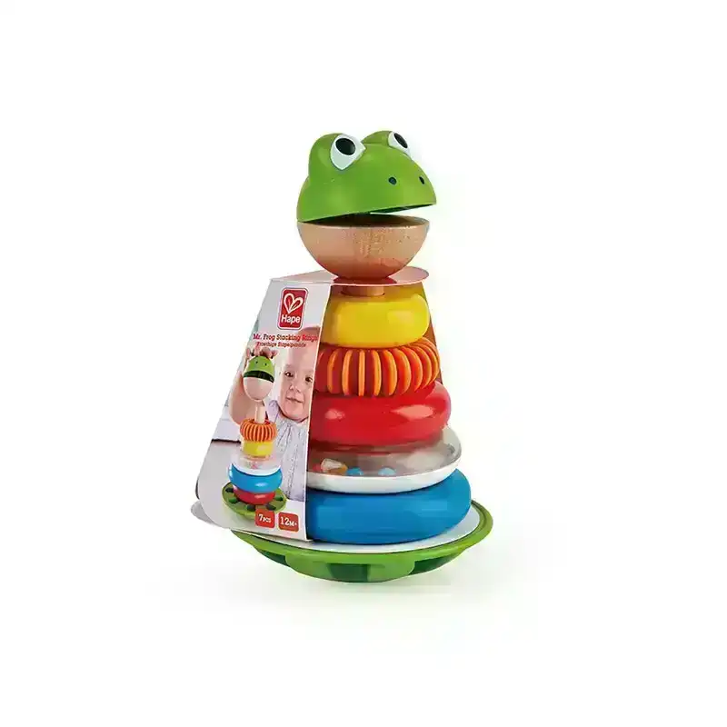 Hape Mr. Frog 19cm Stacking/Building Educational/Activity Rings Infant/Baby 12m+