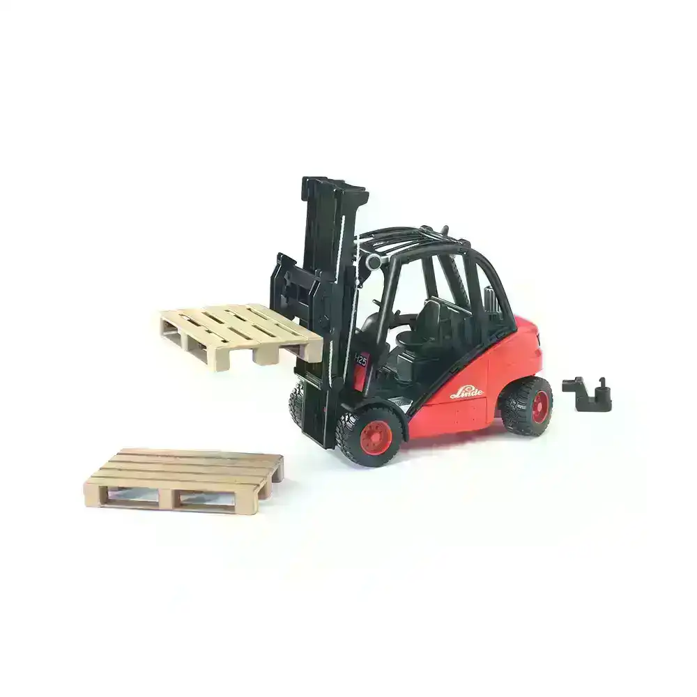 Bruder 1:16 22cm Linde H30D Forklift w/ Pallets Vehicle Kids/Children Toys 3y+
