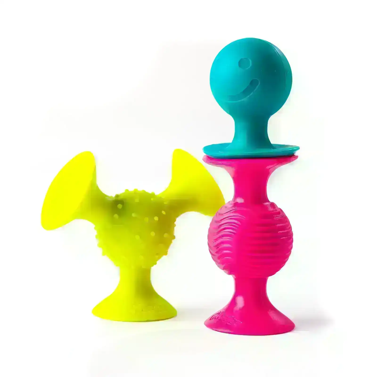 3pc Fat Brain Toy Co PipSquigz for Baby/Infant 6m+ Silicone Toys Suction Cups