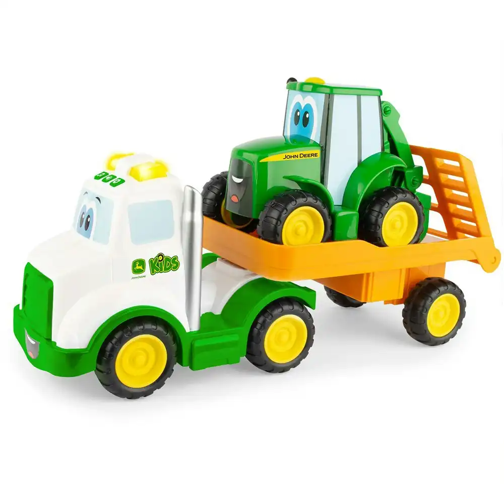 John Deere Farmin' Friends Hauling Set Truck/Tractor Kids Light/Sound Toy 18m+