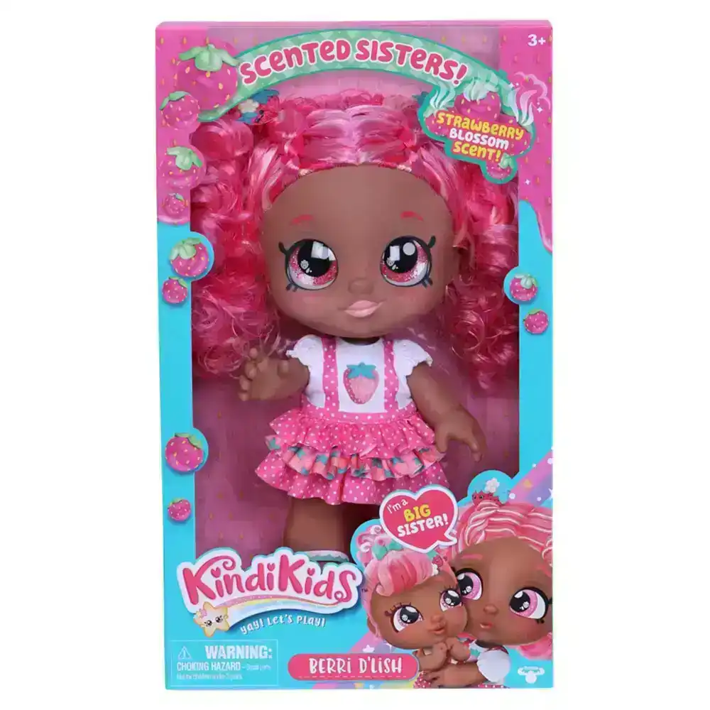 Kindi Scented Big Sister Berri D’Lish Doll for Kids/Children 3y+ Strawberry Hair