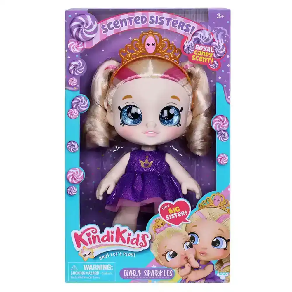 Kindi Scented Big Sister Tiara Sparkles Doll for Kids/Children 3y+ Royal Candy