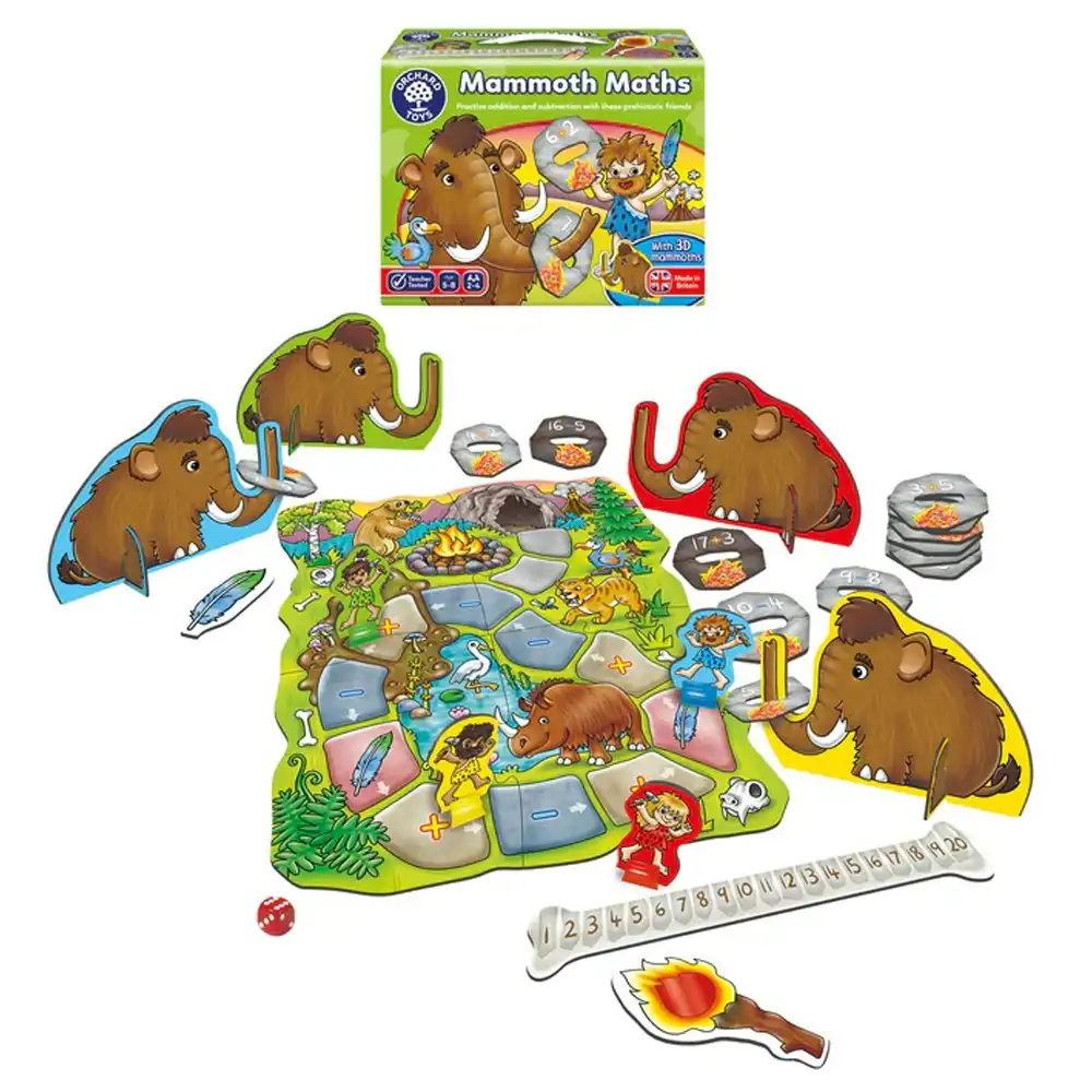 Orchard Toys Mammoth Maths Numbers Kids/Childrens Educational Card Puzzle Game