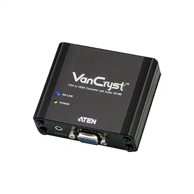 ATEN Compact VGA to HDMI Converter Upto 1080p w/ Stereo Sound Plug and Play