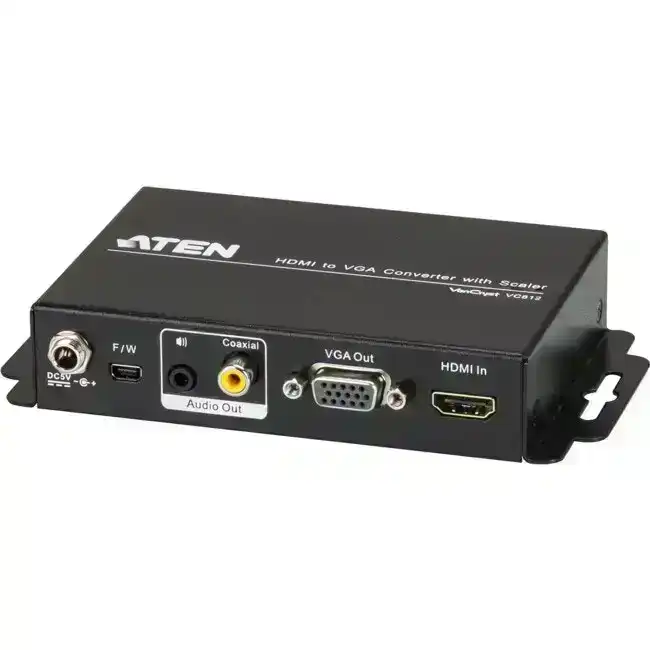 ATEN Plug & Play HDMI to Analog VGA/Audio Converter with Scaler Upto 1080p OSD