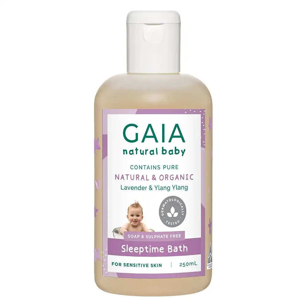 Gaia 250ml Pure/Organic Sleeptime Bath for Baby/Kids/Toddlers Vegan Friendly