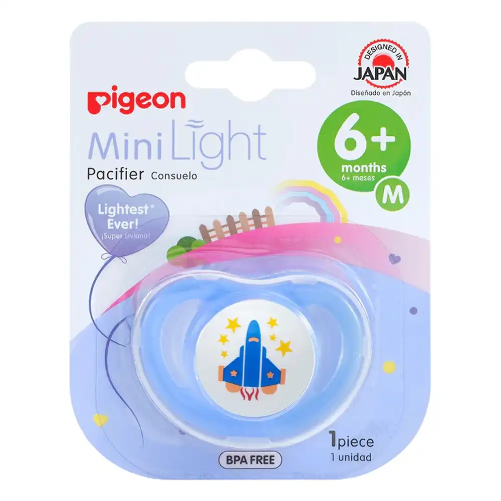 PIGEON Mini Light Weight Pacifier/Dummy Medium Assorted SuSoft Silicone Baby 6m+