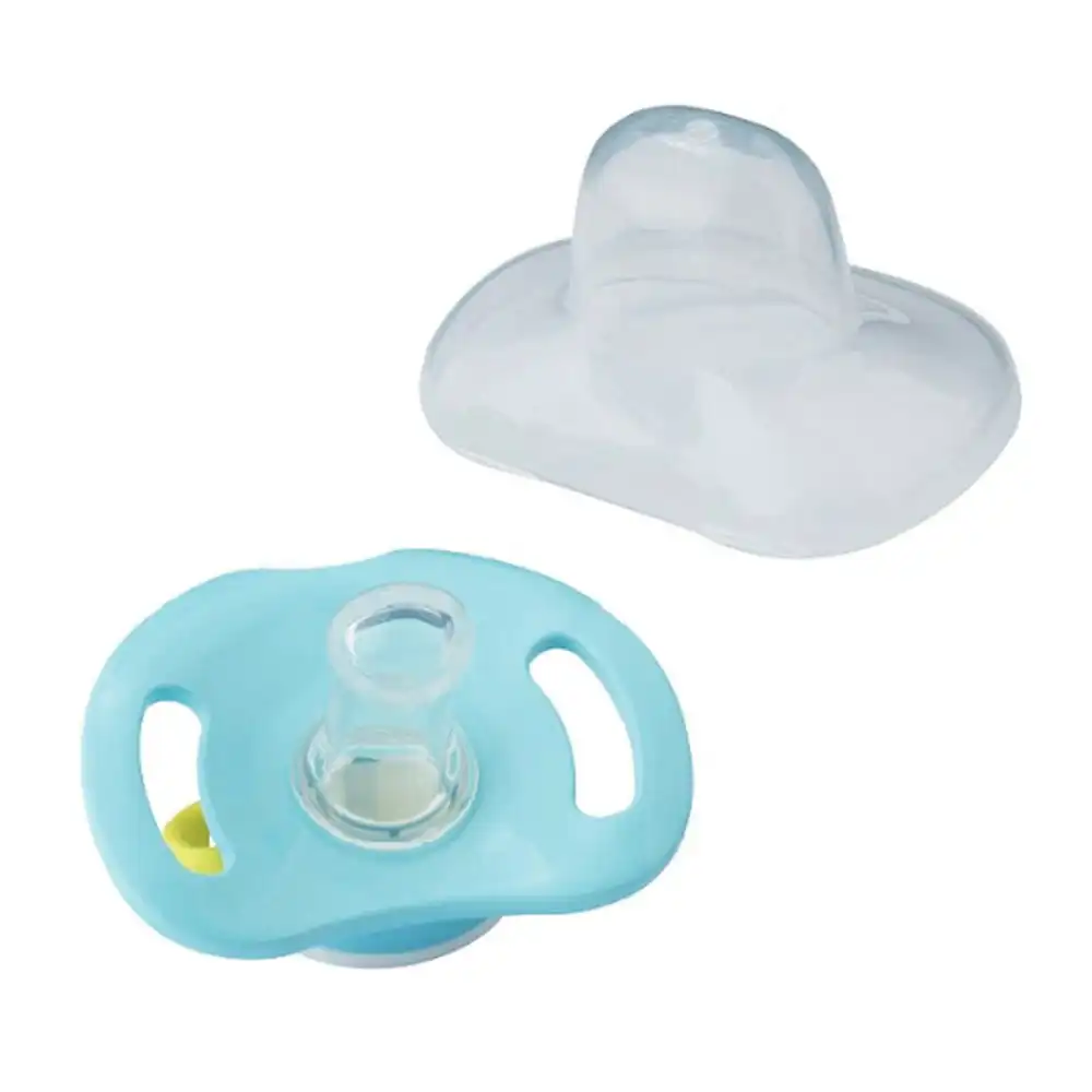 PIGEON Calming Baby Dummy Soother/Pacifier Twin Pack Blue/Green Small 0+ Months
